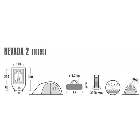 Turistický stan - High Peak NEVADA 2 - 5