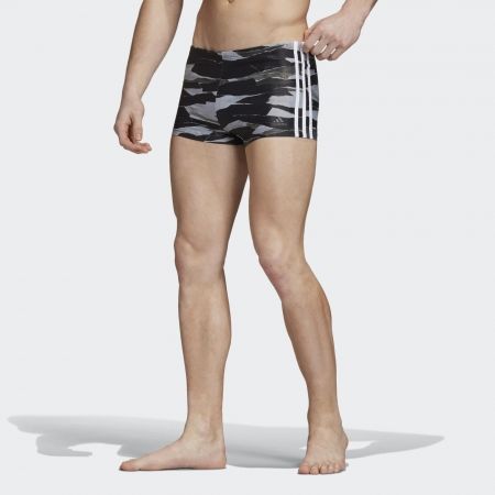 Pánské plavecké šortky - adidas FITNESS 3-STRIPES GRAPHIC SWIM BOXER - 3