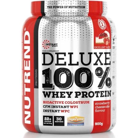 Protein - Nutrend DELUXE 100% WHEY 900G JAHODOVÝ CHEESECAKE