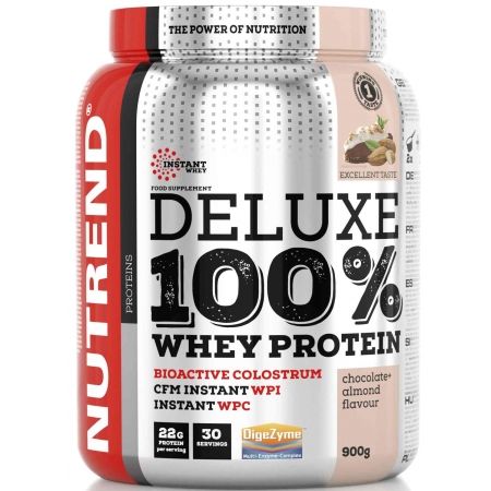 Protein - Nutrend DELUXE 100% WHEY 900G ČOKOLÁDA + MANDLE