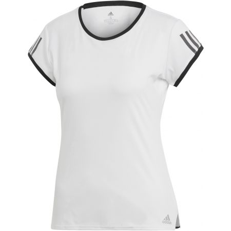 Dámské tenisové triko - adidas CLUB 3 STRIPES TEE - 1