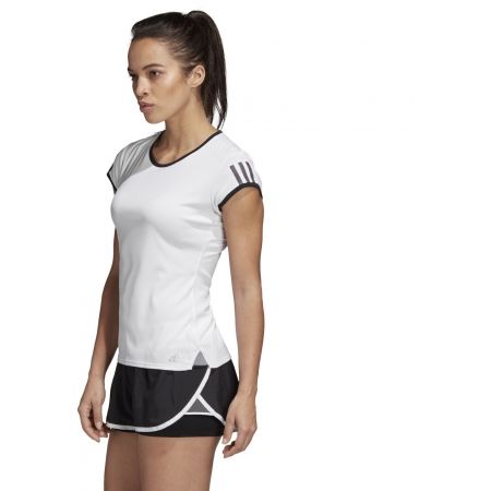 Dámské tenisové triko - adidas CLUB 3 STRIPES TEE - 6
