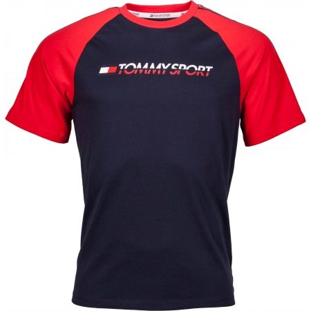Pánské tričko - Tommy Hilfiger LOGO TEE WITH TAPE - 1