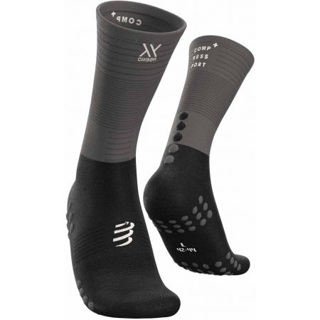 Vysoké běžecké ponožky - Compressport MID COMPRESSION SOCKS - 1